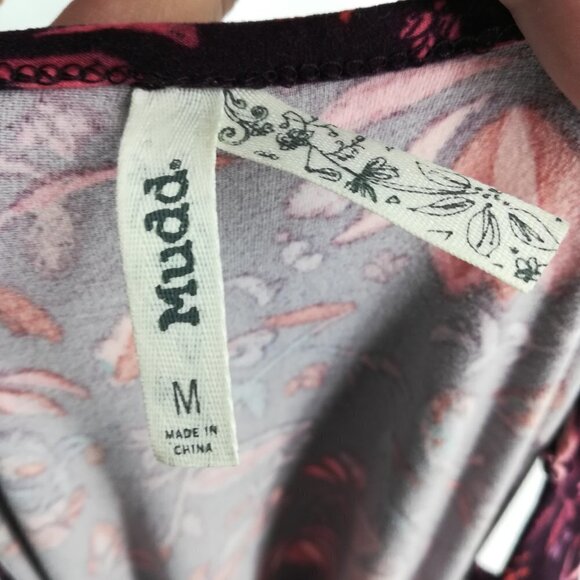 Mudd Cold Shoulder Floral Tunic Size M - Picture 11 of 12